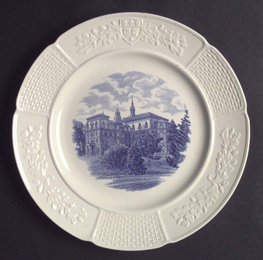 Wellesley College Blue (Embossed) Dinner Plate by Wedgwood-1