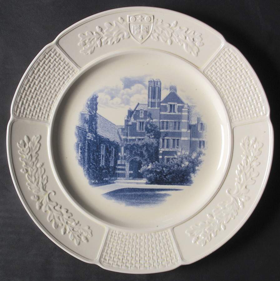 Wellesley College Blue (Embossed) Dinner Plate by Wedgwood-1