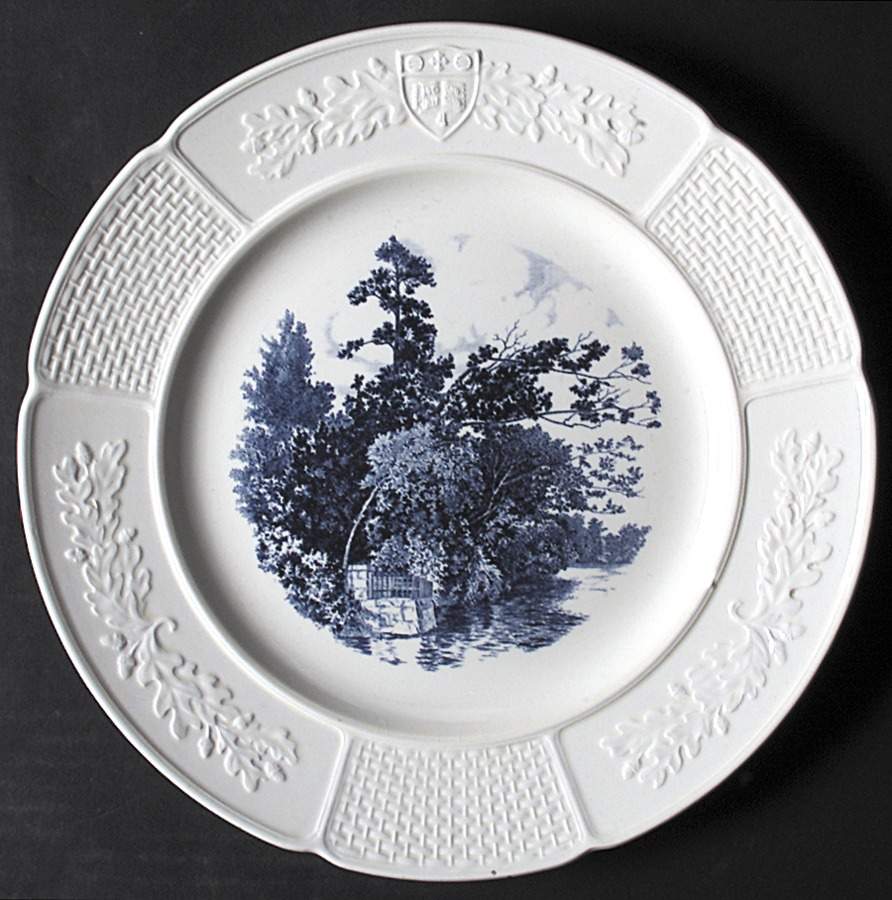 Wellesley College Blue (Embossed) Dinner Plate by Wedgwood-1