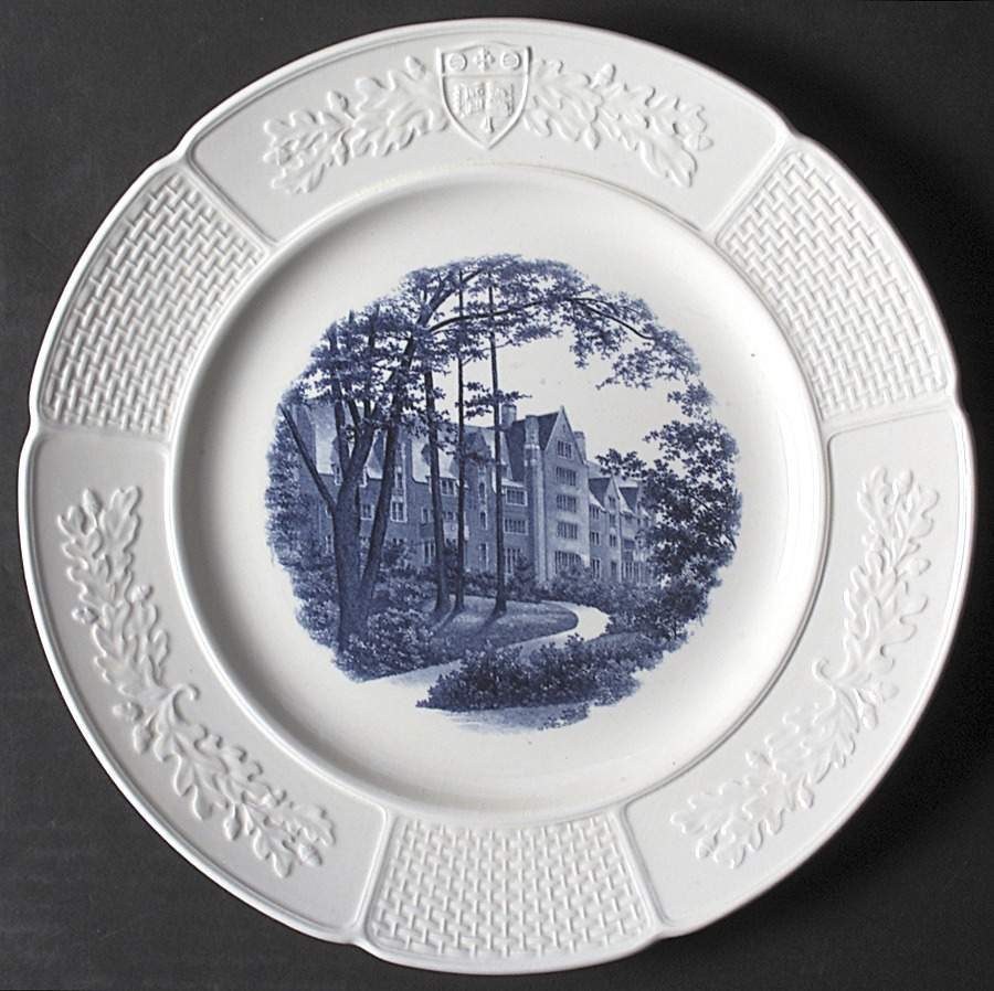 Wellesley College Blue (Embossed) Dinner Plate by Wedgwood-1