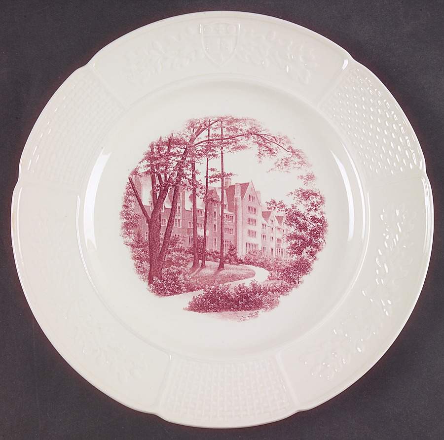 Wellesley College Mulberry Dinner Plate by Wedgwood-1