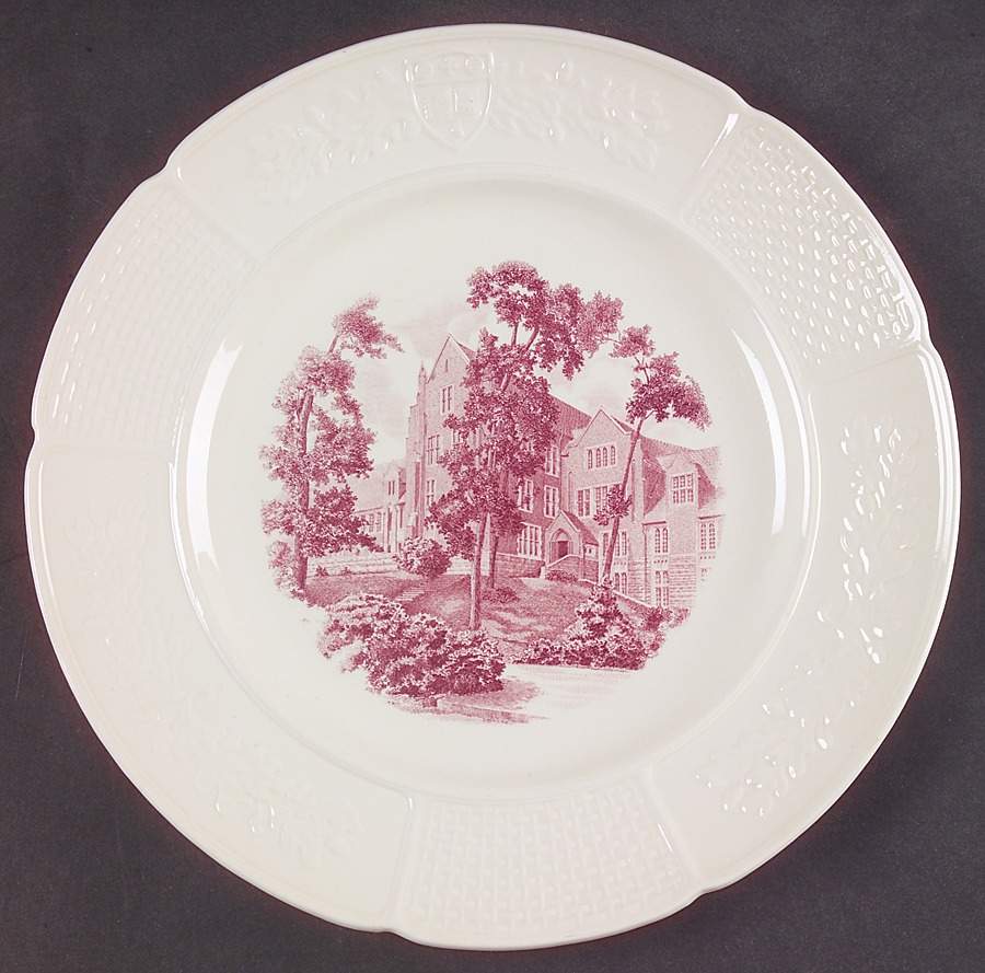 Wellesley College Mulberry Dinner Plate by Wedgwood-1