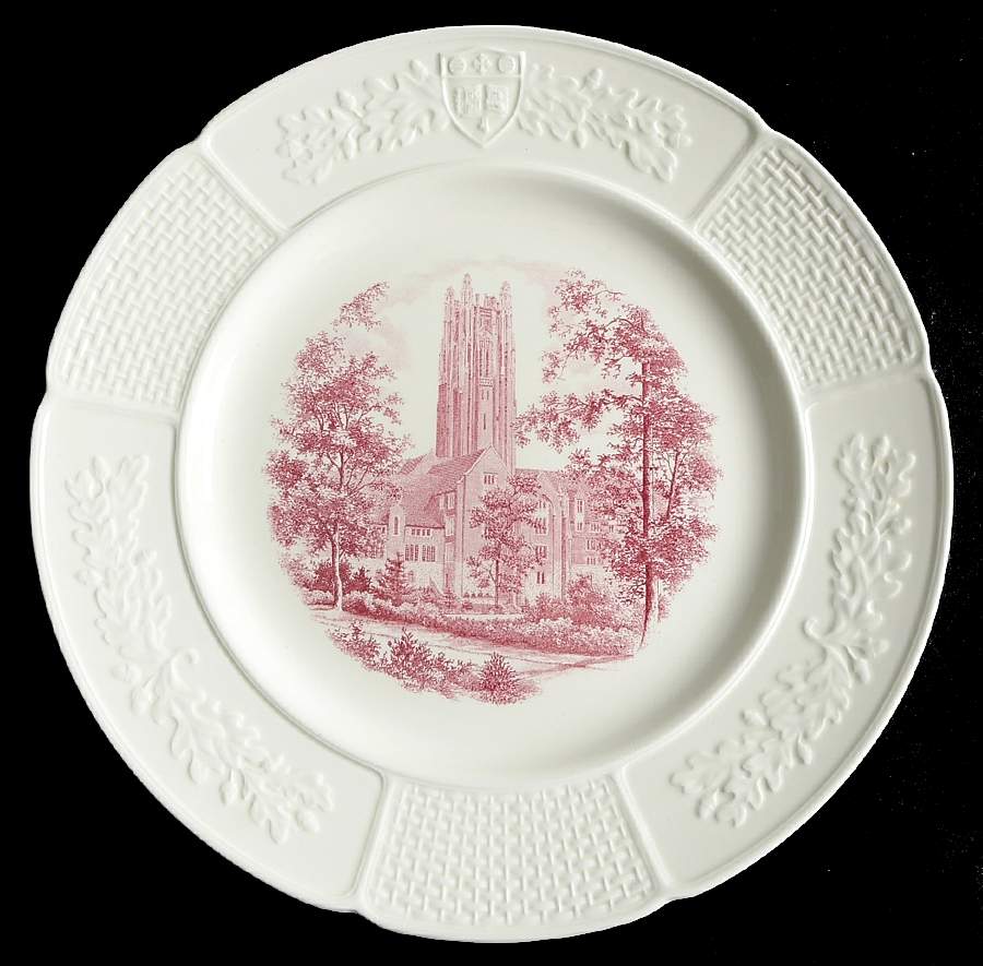 Wellesley College Mulberry Dinner Plate by Wedgwood-1