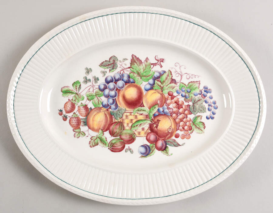 Wentworth Multicolor 14" Oval Serving Platter by Wedgwood-1
