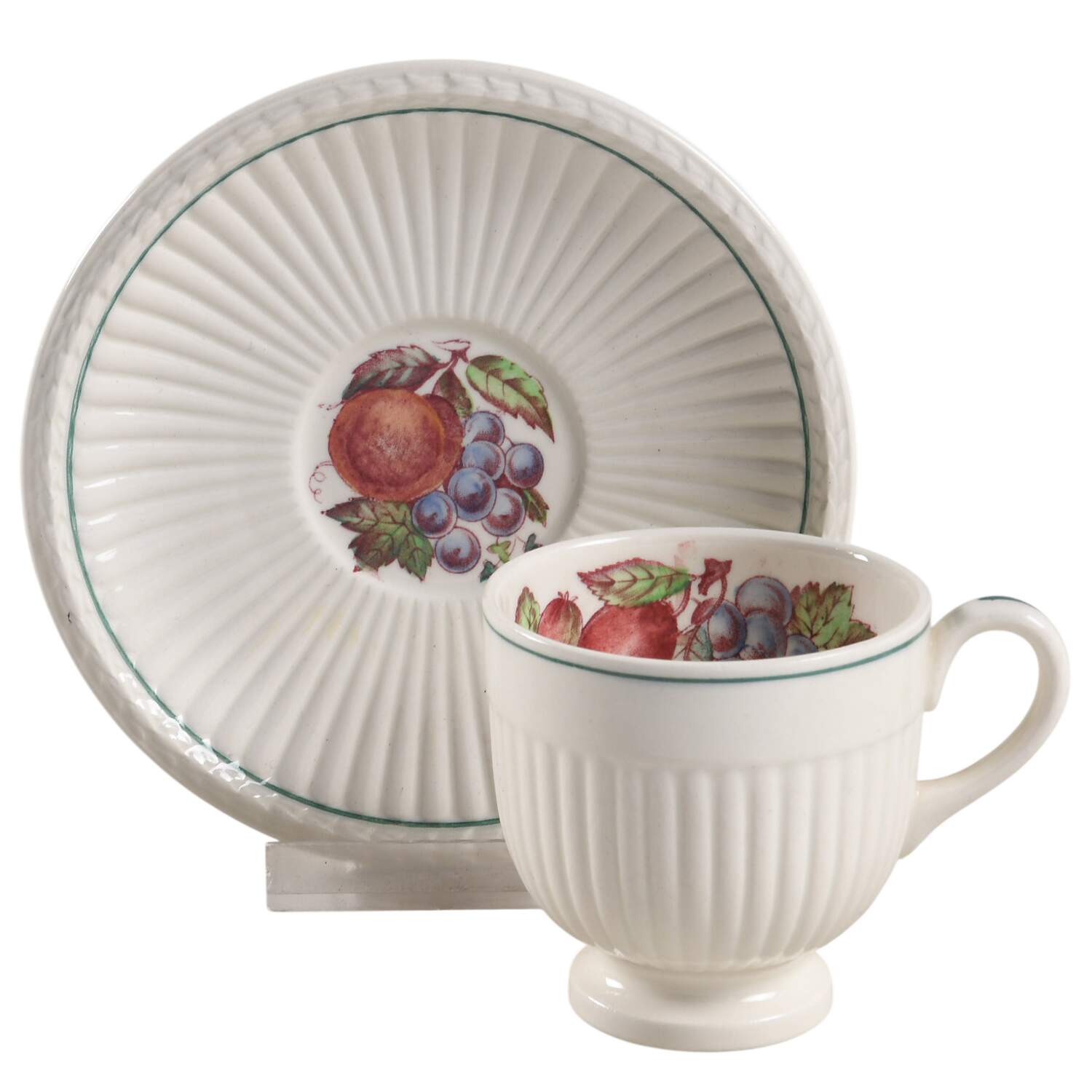 Wentworth Multicolor Footed Demitasse Cup & Saucer Set by Wedgwood-1