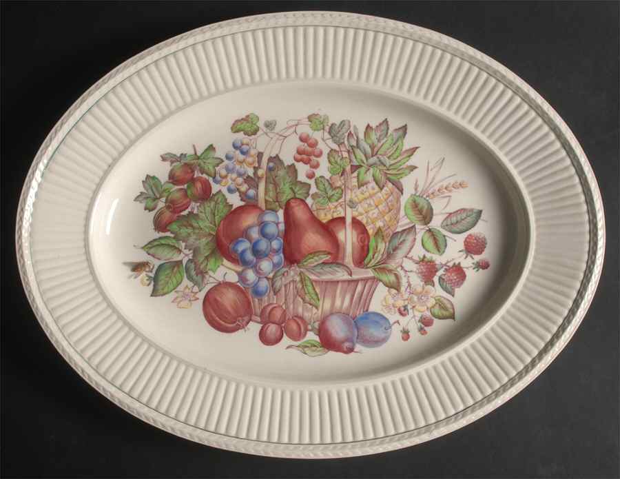 Wentworth Multicolor 16" Oval Serving Platter by Wedgwood-1