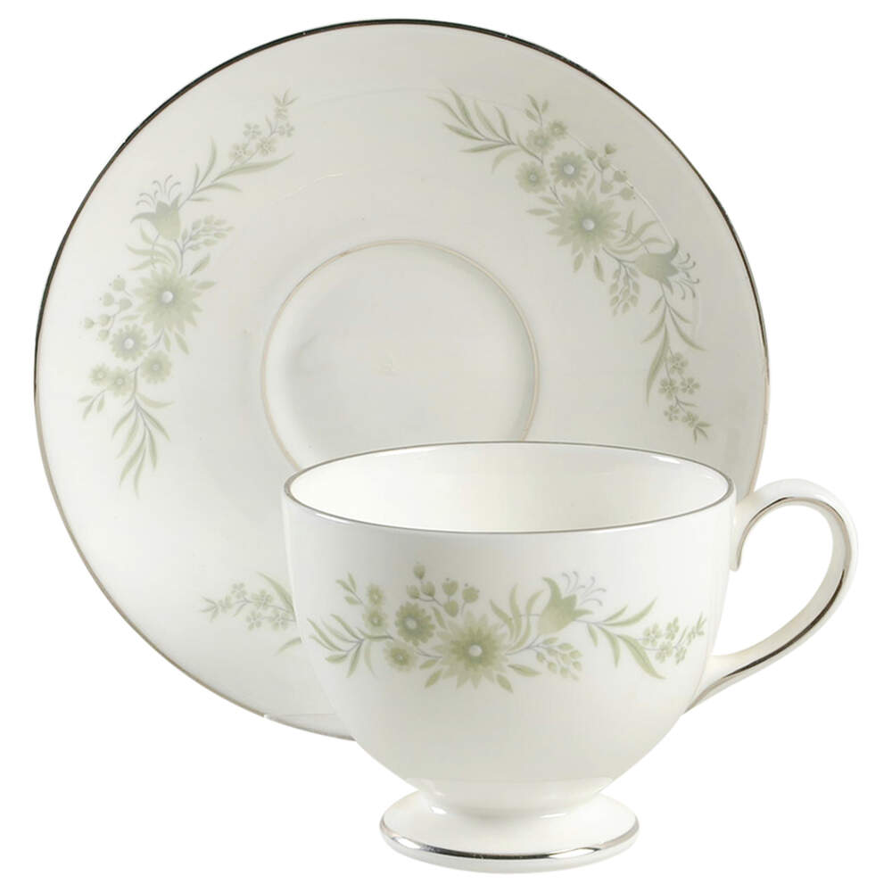 Westbury Leigh Shape Footed Cup & Saucer Set by Wedgwood-1