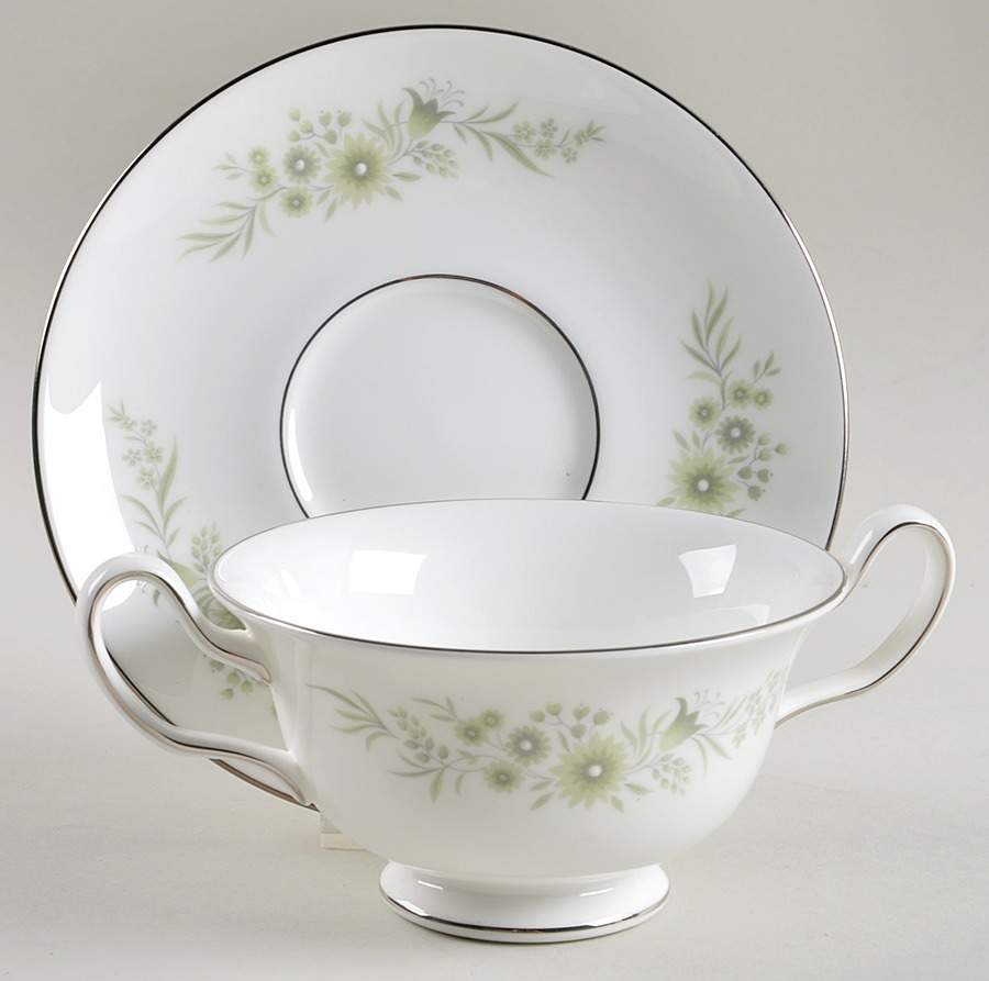 Westbury Footed Cream Soup Bowl & Saucer Set by Wedgwood-1