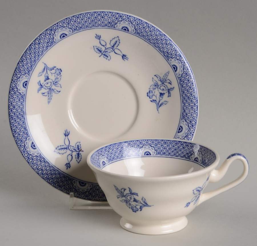 Wesley Footed Cup & Saucer Set by Wedgwood-1