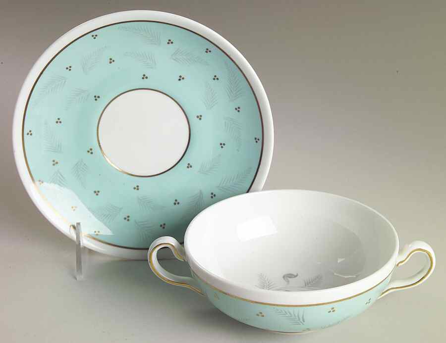 Westover Flat Cream Soup Bowl & Saucer Set by Wedgwood-1