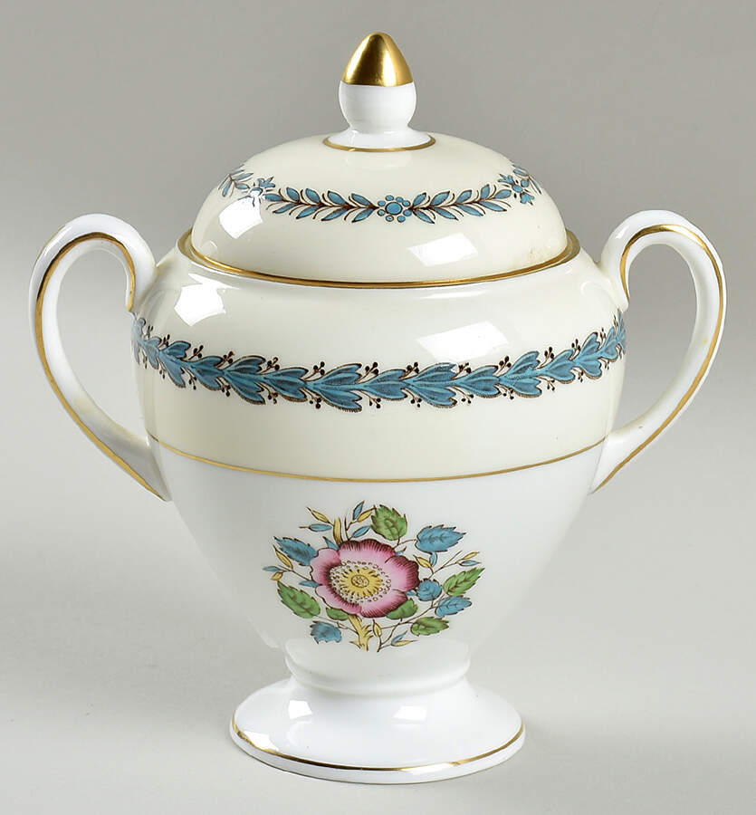 Westland Globe Shape Sugar Bowl & Lid by Wedgwood-1