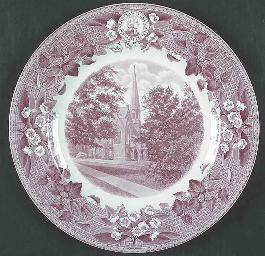 Wesleyan University Mulberry Dinner Plate by Wedgwood-1