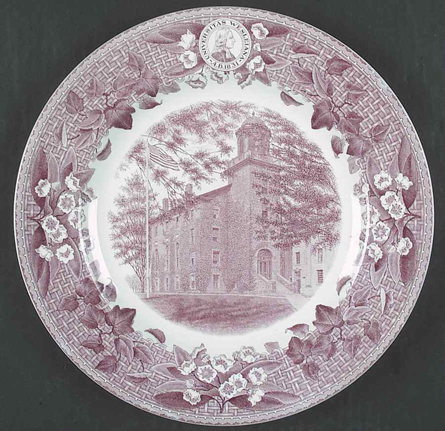 Wesleyan University Mulberry Dinner Plate by Wedgwood-1