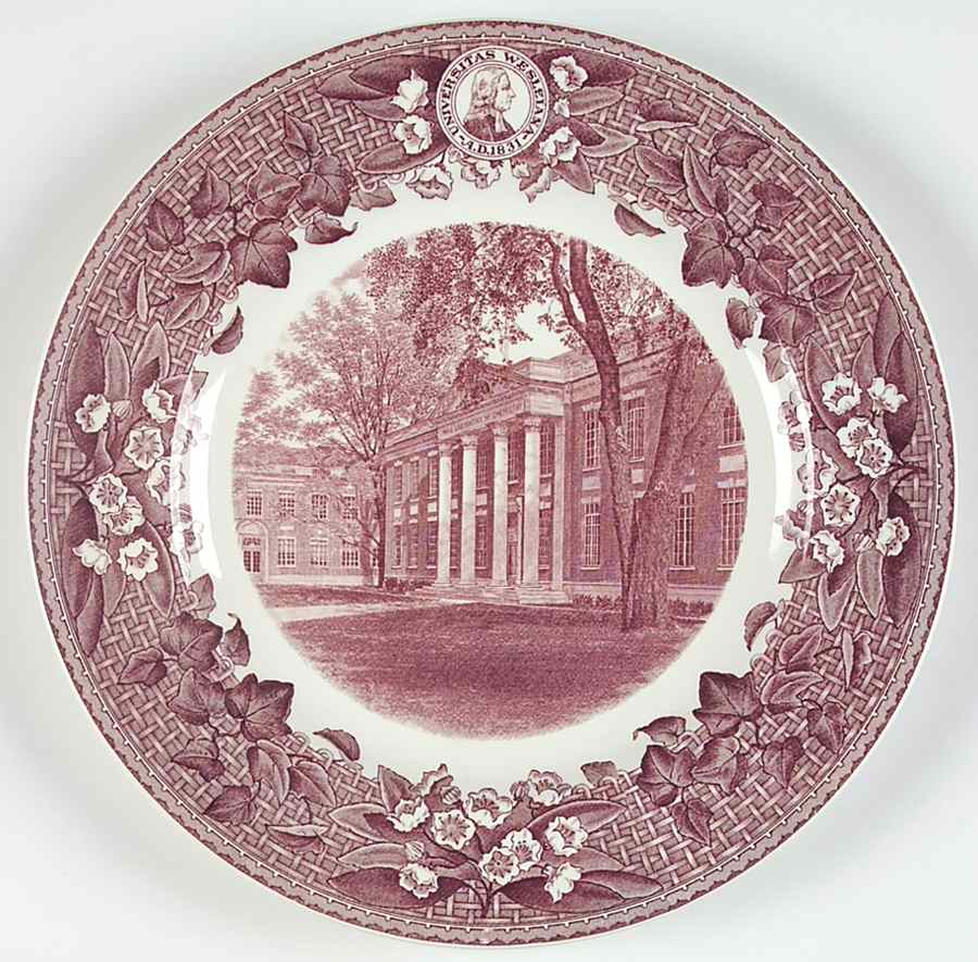 Wesleyan University Mulberry Dinner Plate by Wedgwood-1