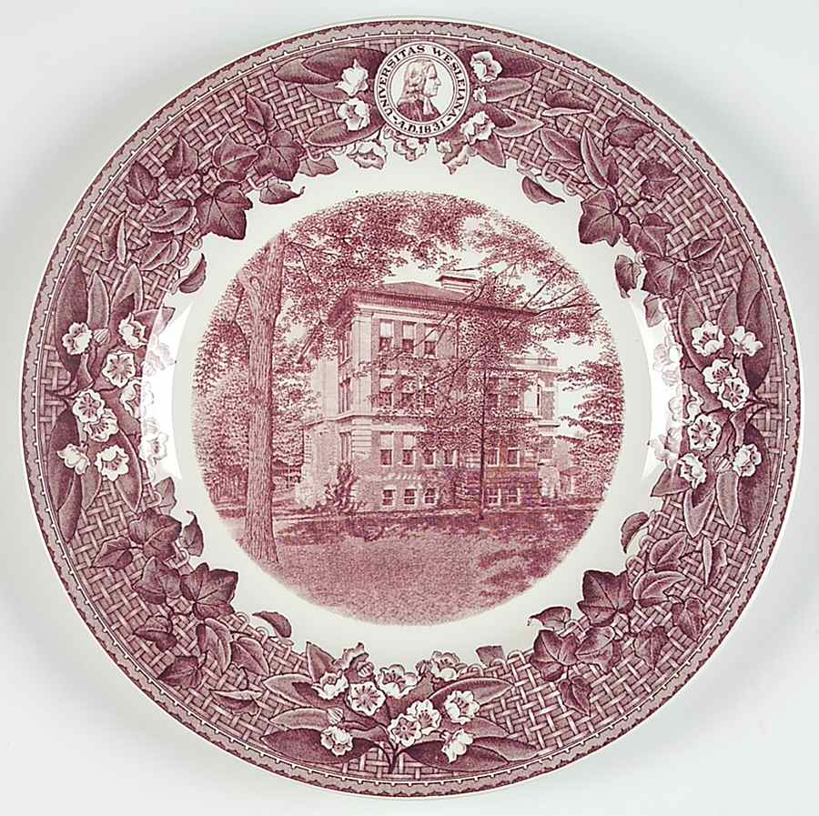 Wesleyan University Mulberry Dinner Plate by Wedgwood-1