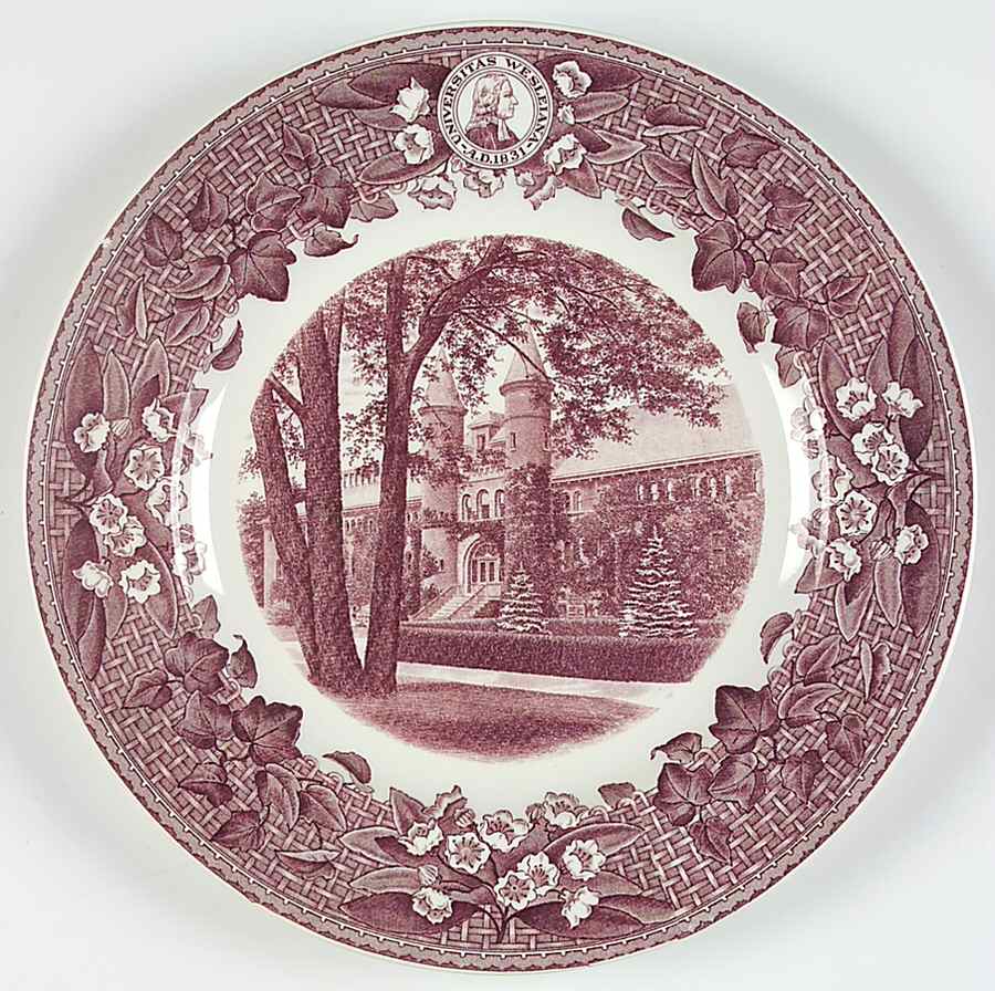 Wesleyan University Mulberry Dinner Plate by Wedgwood-1