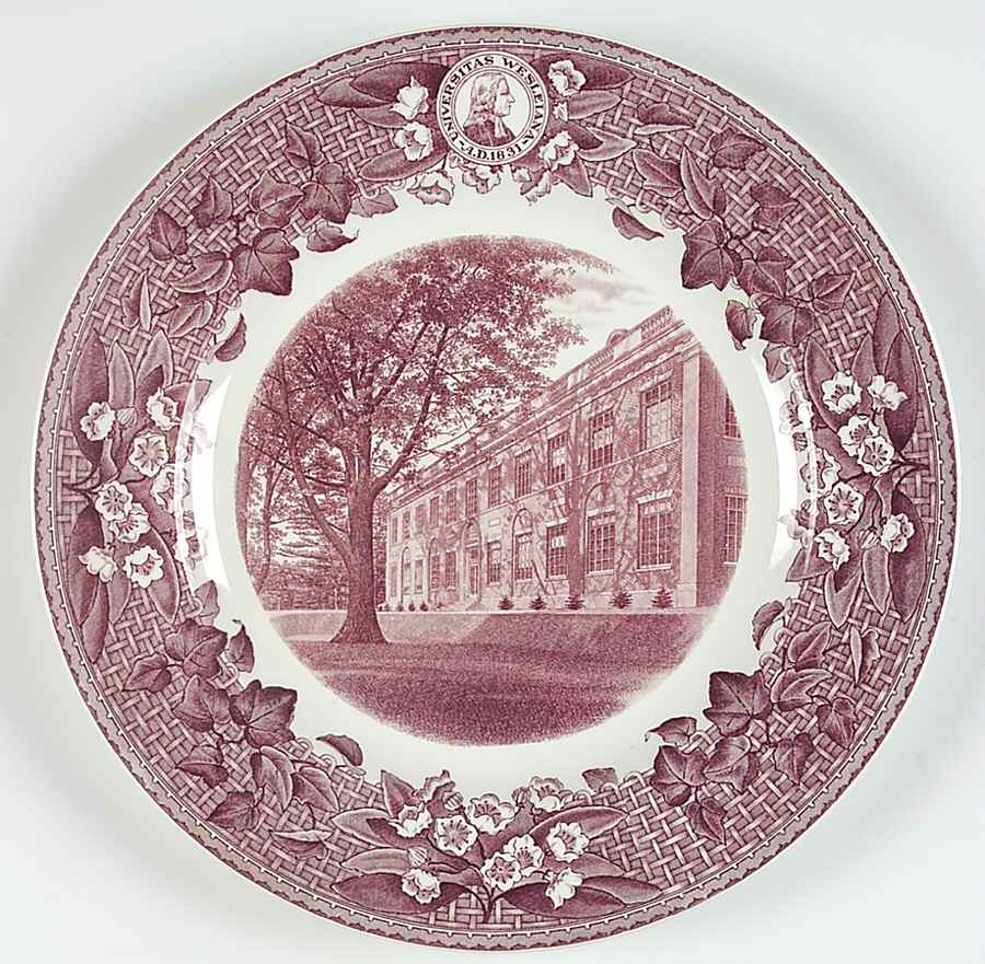 Wesleyan University Mulberry Dinner Plate by Wedgwood-1