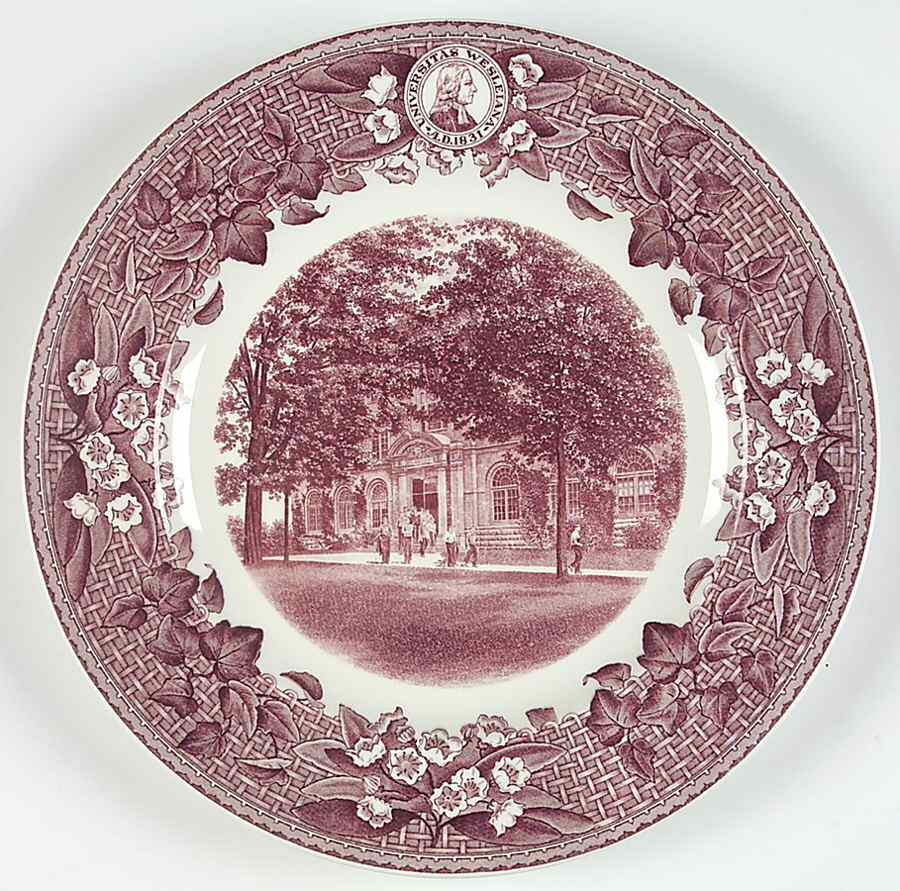 Wesleyan University Mulberry Dinner Plate by Wedgwood-1