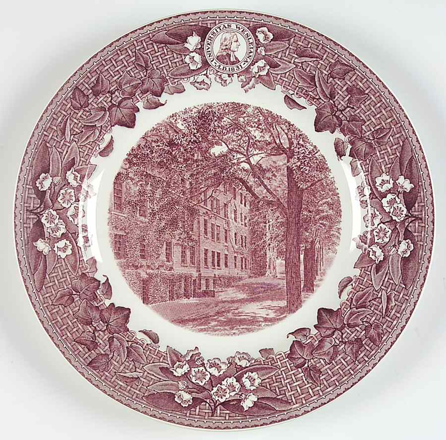 Wesleyan University Mulberry Dinner Plate by Wedgwood-1