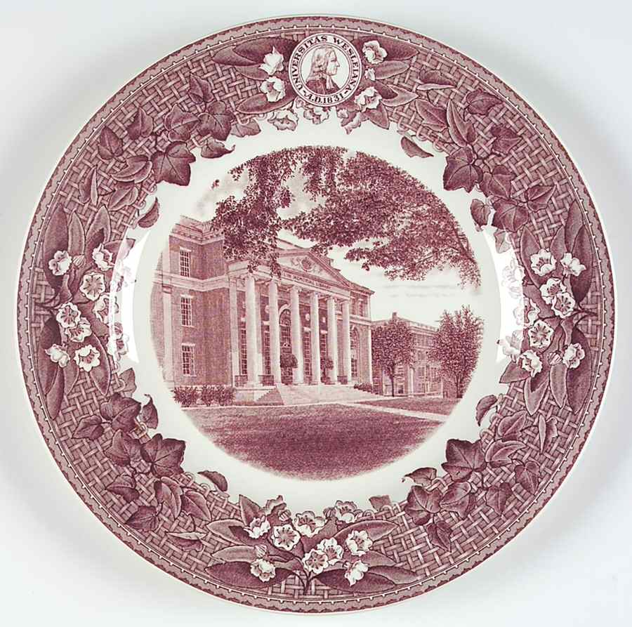 Wesleyan University Mulberry Dinner Plate by Wedgwood-1