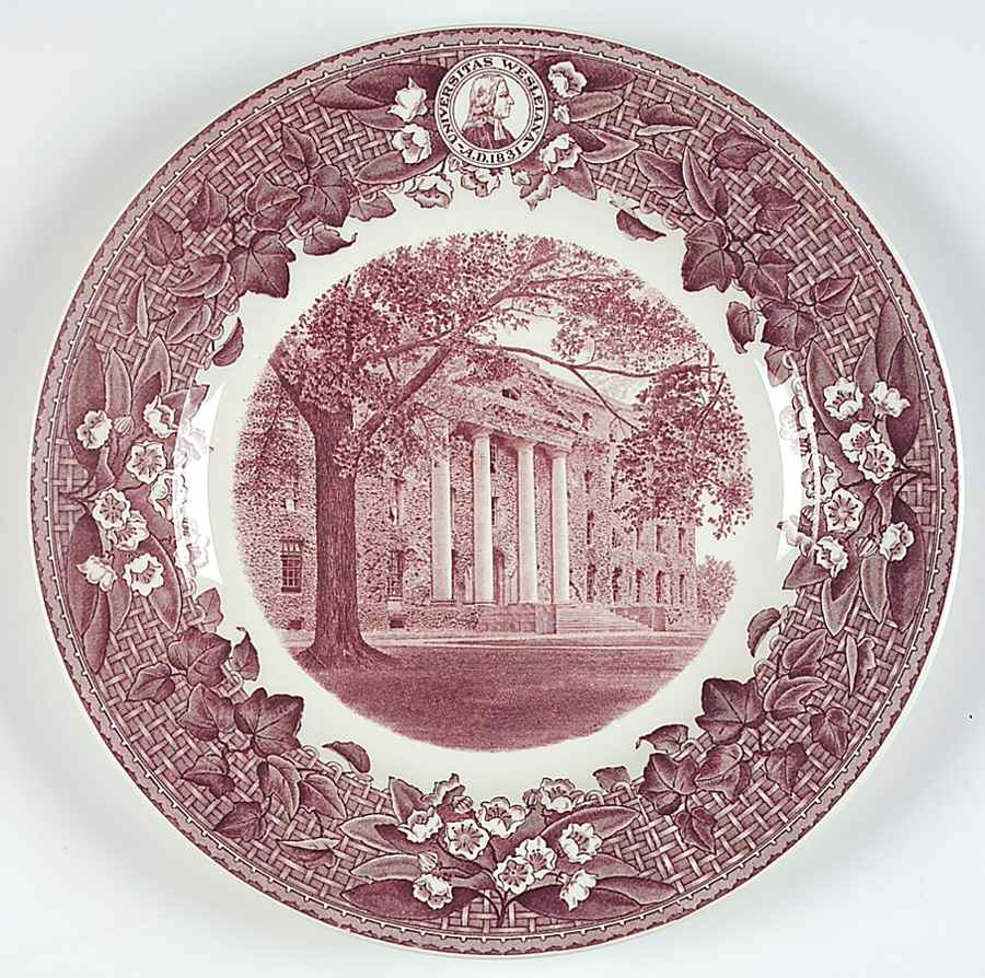 Wesleyan University Mulberry Dinner Plate by Wedgwood-1
