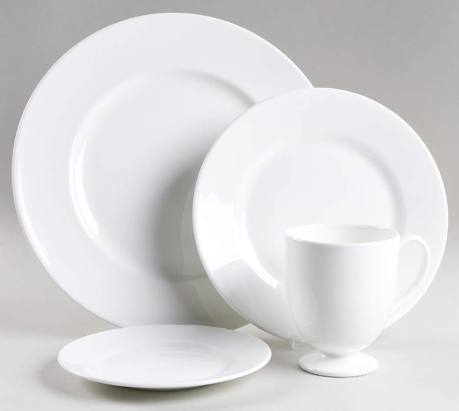 Wedgwood White (Bone) 32  Piece Estate Set by Wedgwood-1