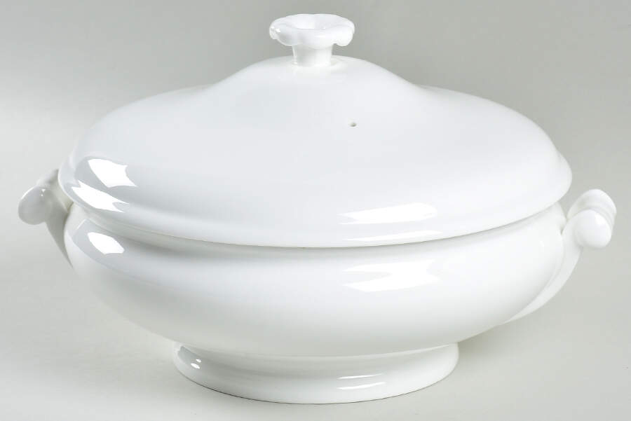 Wedgwood White (Bone) Round Covered Vegetable by Wedgwood-1