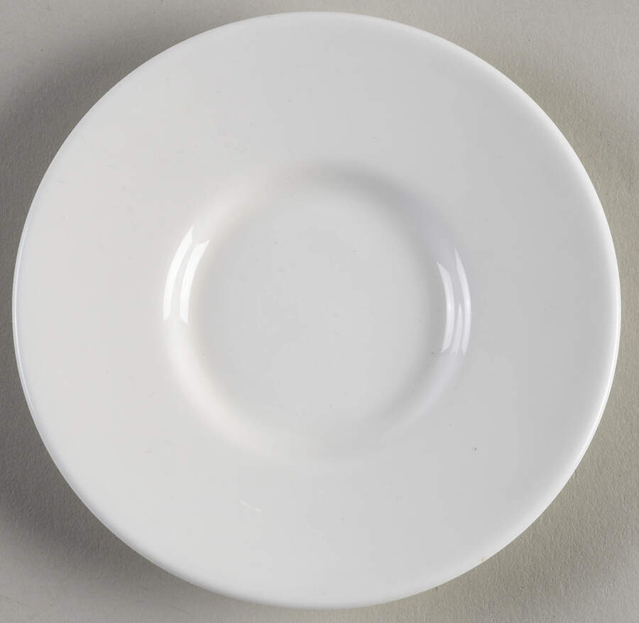 Wedgwood White (Bone) Saucer for Bond Shape Demitasse Cup by Wedgwood-1