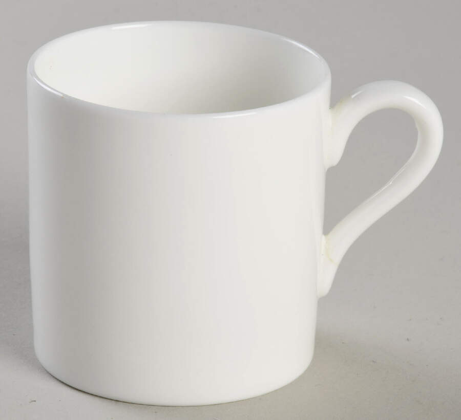 Wedgwood White (Bone) Bond Shape Demitasse Cup by Wedgwood-1