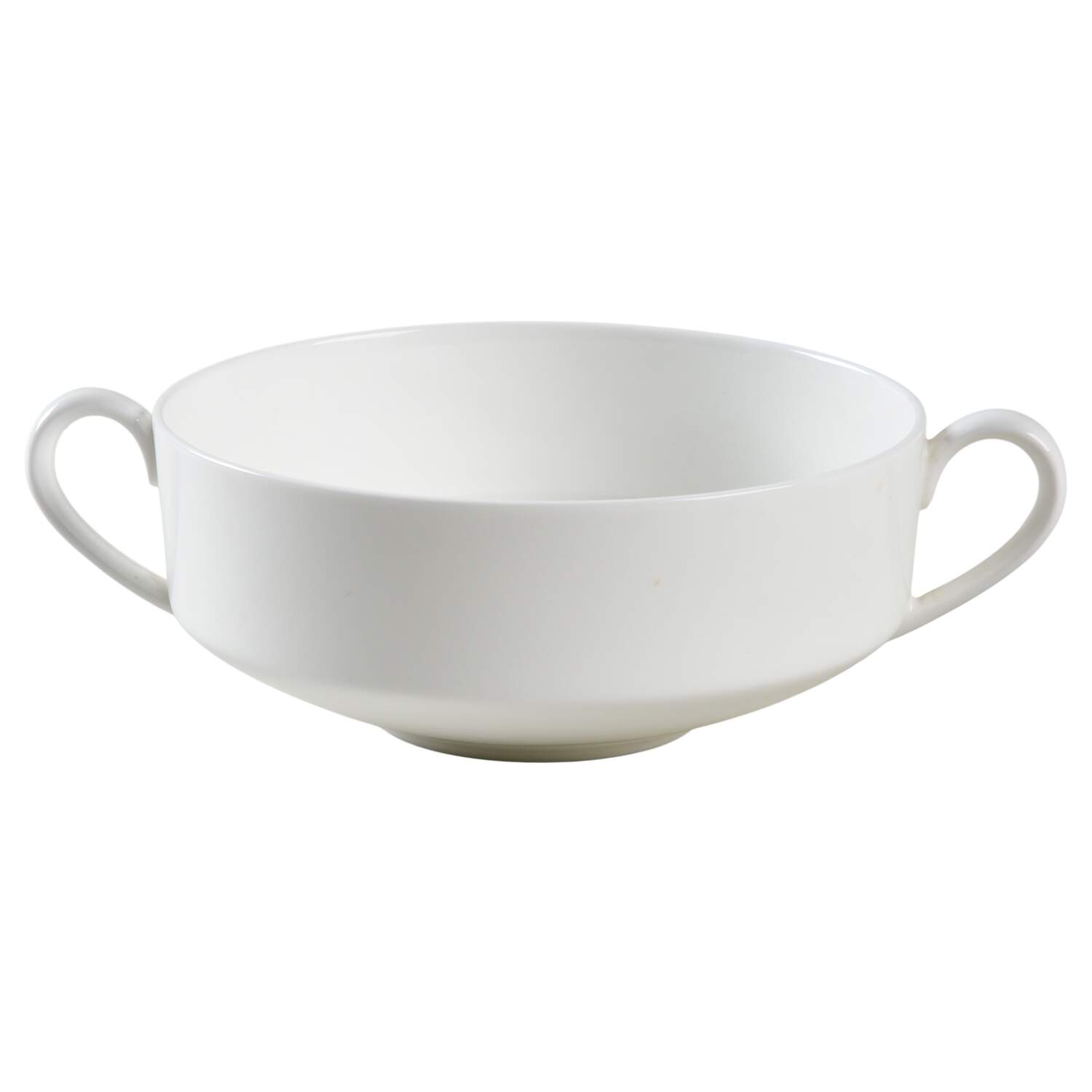 Wedgwood White (Bone) Flat Cream Soup Bowl by Wedgwood-1