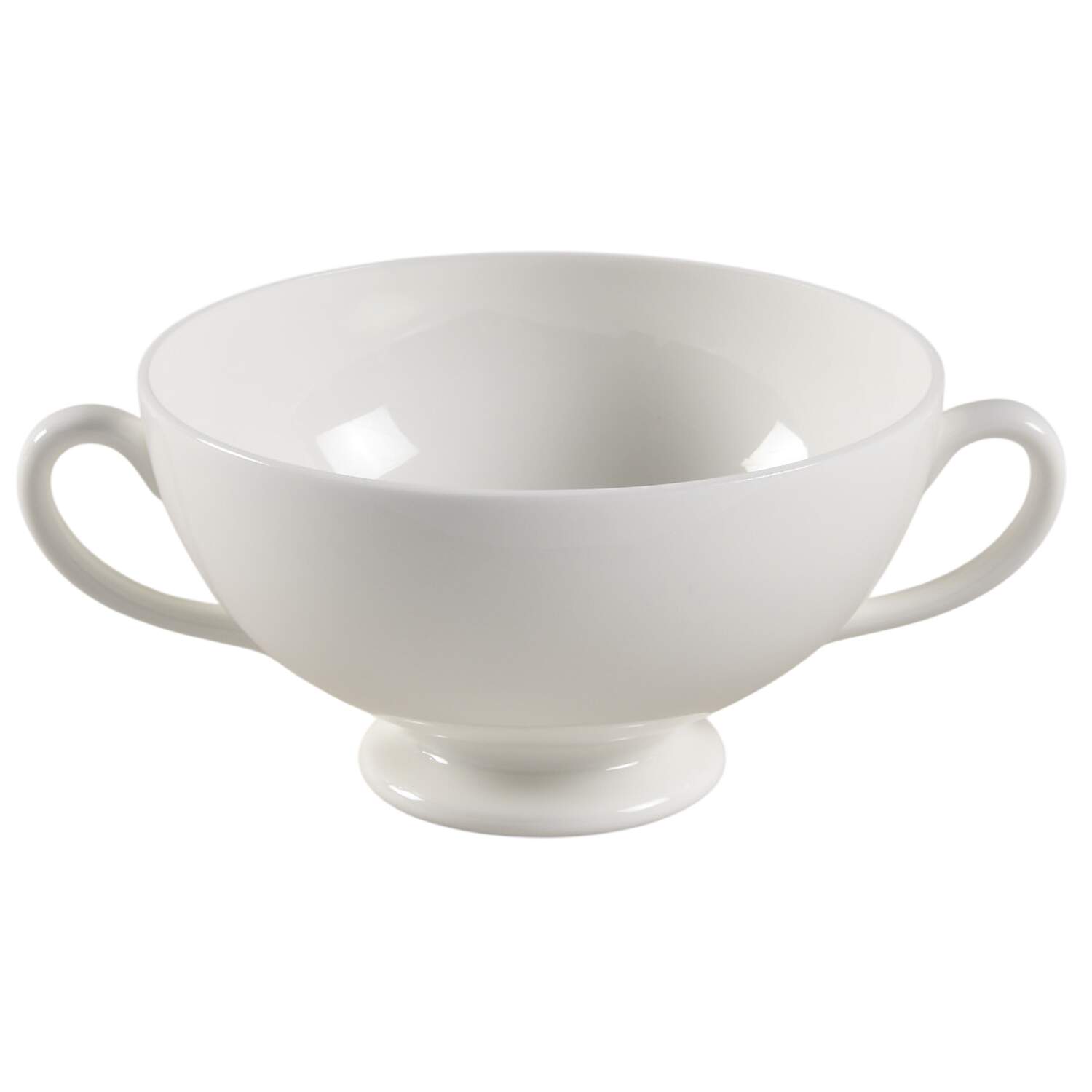 Wedgwood White (Bone) Footed Cream Soup Bowl by Wedgwood-1