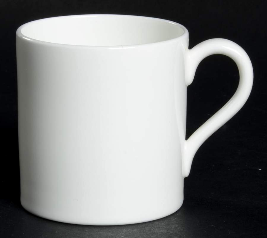 Wedgwood White (Bone) Bond Shape Demitasse Cup by Wedgwood-1