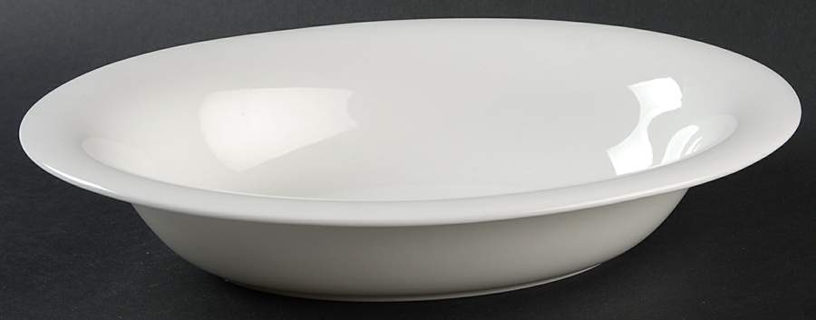 Wedgwood White (Bone) 10" Oval Vegetable Bowl by Wedgwood-1