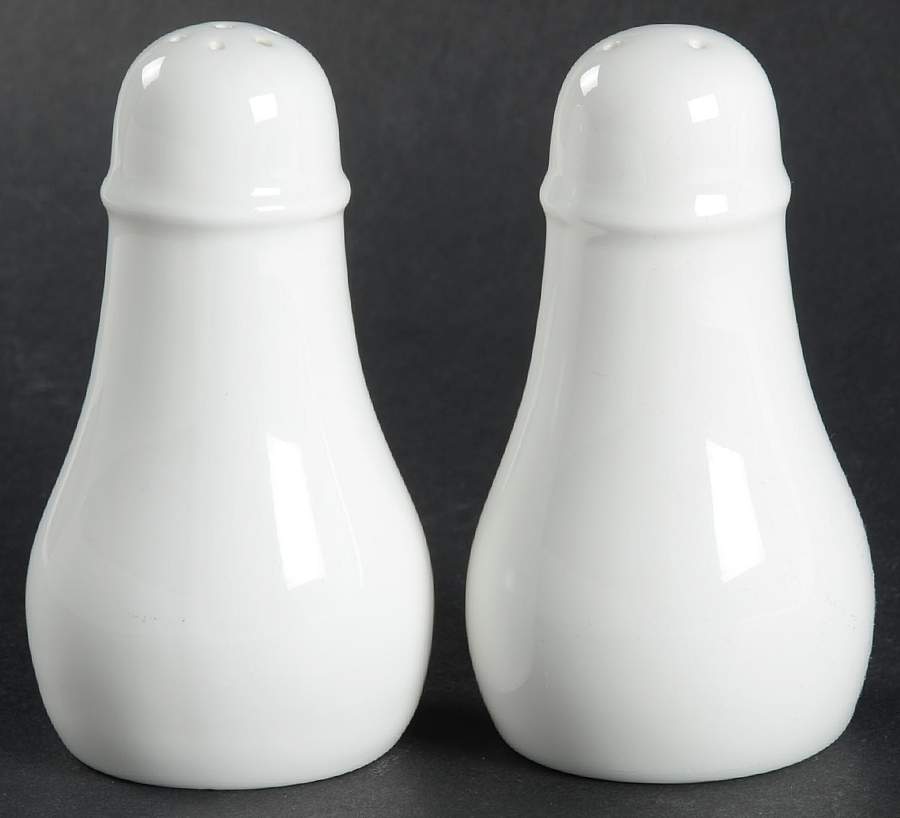 Wedgwood White (Bone) Salt & Pepper Set by Wedgwood-1