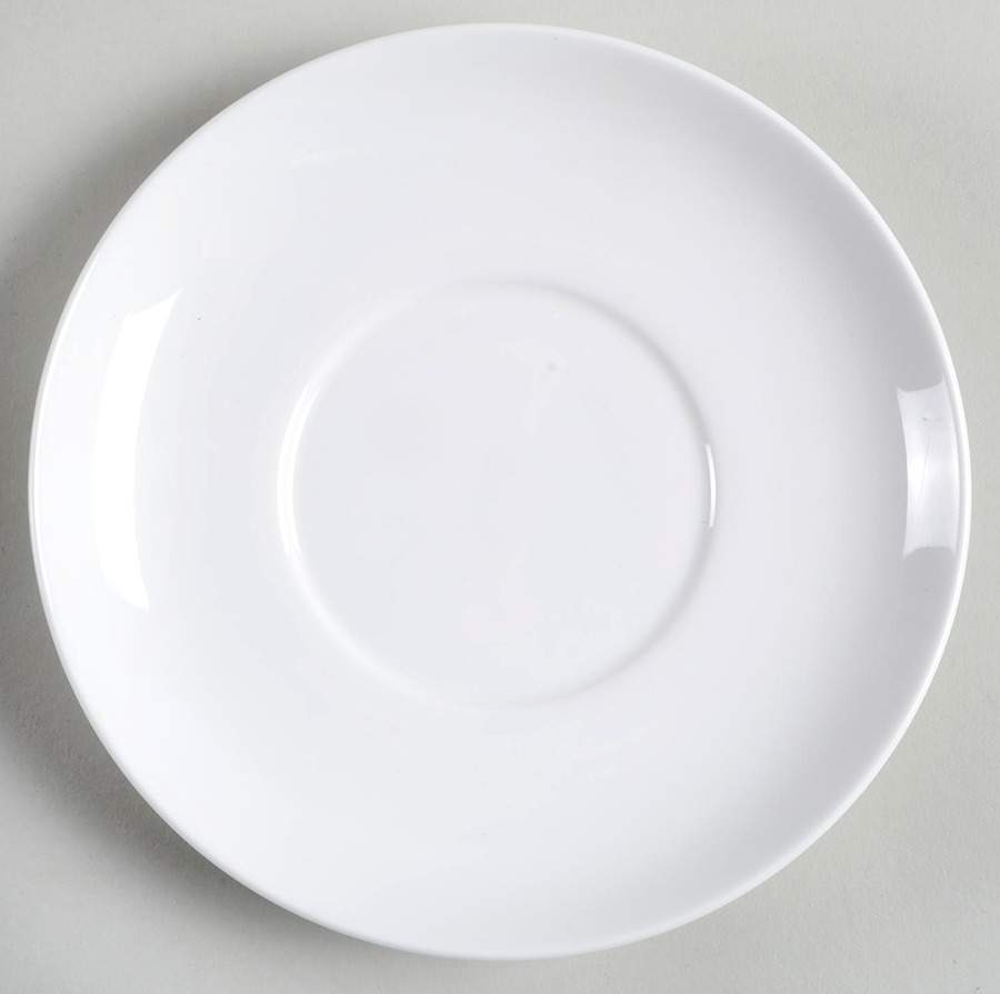 Wedgwood White (Bone) Saucer for Bond Shape Demitasse Cup by Wedgwood-1