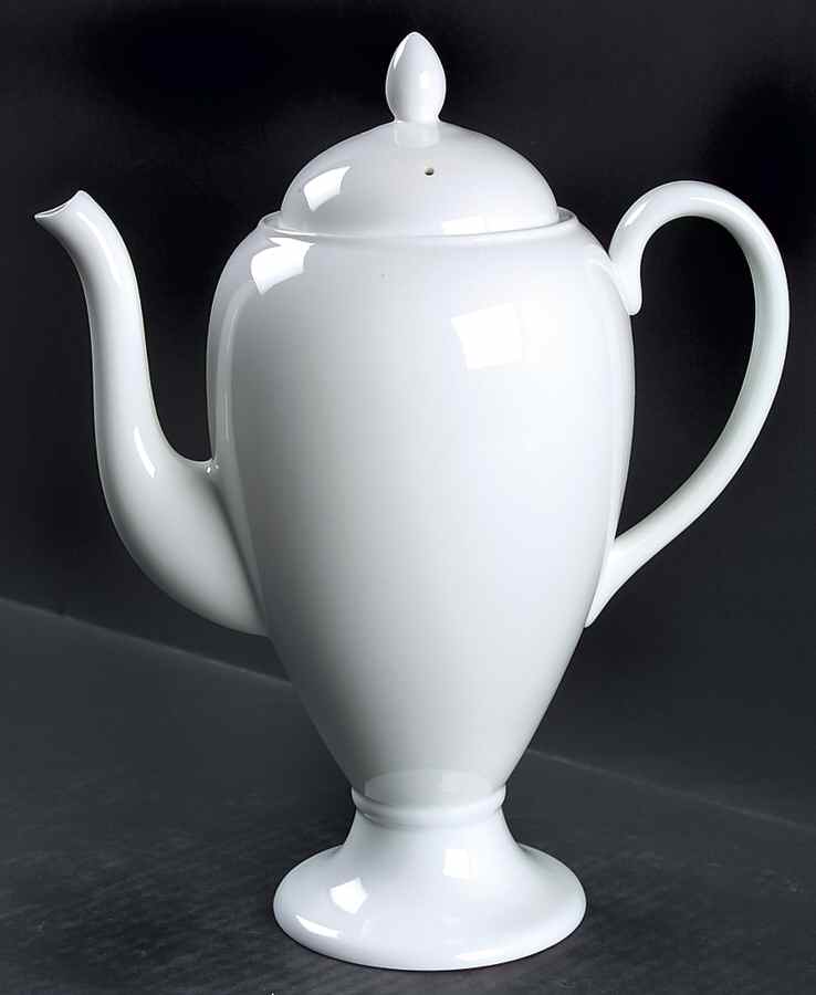 Wedgwood White (Bone) Coffee Pot & Lid by Wedgwood-1