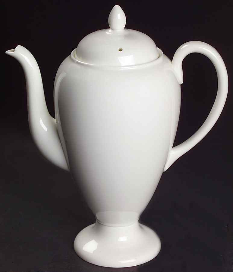Wedgwood White (Bone) Small Coffee Pot & Lid by Wedgwood-1