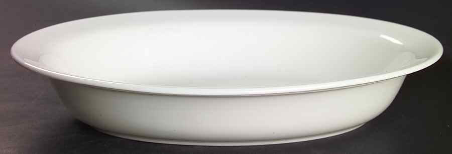 Wedgwood White (Bone) 10" Oval Vegetable Bowl by Wedgwood-1