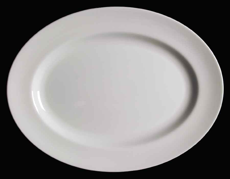 Wedgwood White (Bone) 15" Oval Serving Platter by Wedgwood-1