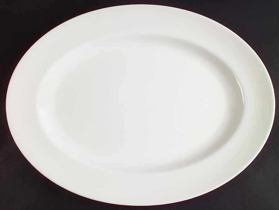 Wedgwood White (Bone) 15" Oval Serving Platter by Wedgwood-1