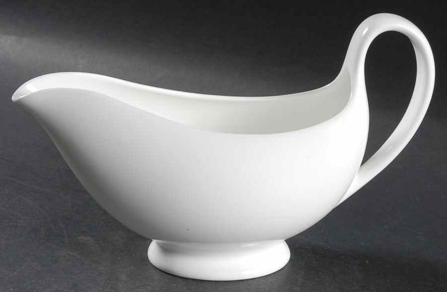 Wedgwood White (Bone) Gravy Boat by Wedgwood-1