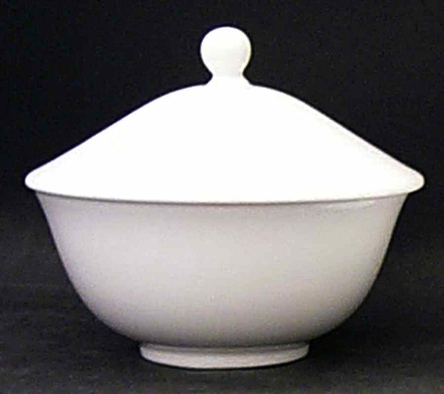 Wedgwood White (Bone) Rice Bowl & Lid by Wedgwood-1