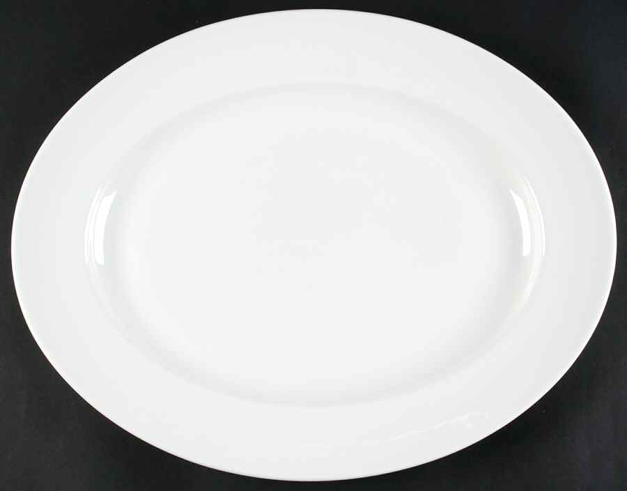 Wedgwood White (Bone) 17" Oval Serving Platter by Wedgwood-1