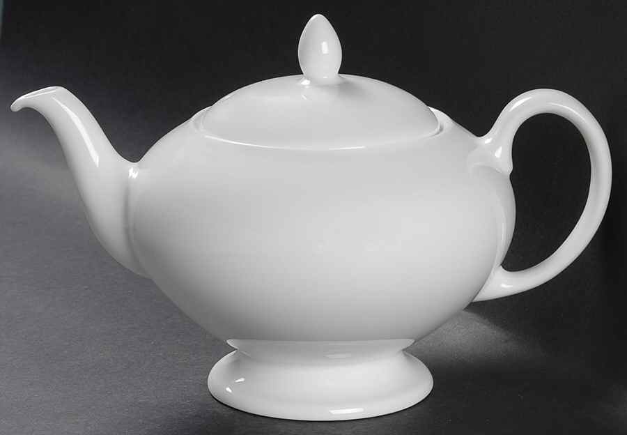 Wedgwood White (Bone) Teapot & Lid by Wedgwood-1