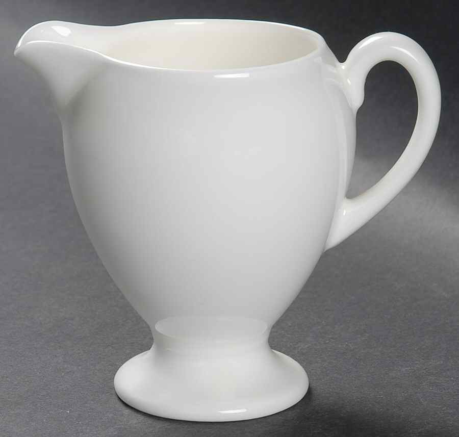 Wedgwood White (Bone) Globe Shape Creamer by Wedgwood-1