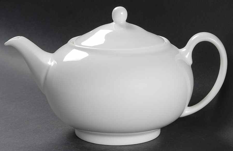 Wedgwood White (Bone) Teapot & Lid by Wedgwood-1