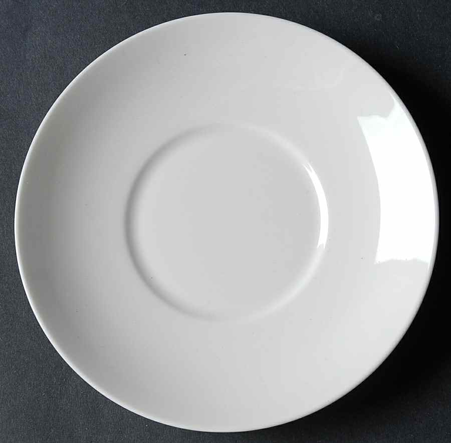 Wedgwood White (Bone) Saucer for Can Shape Demitasse Cup by Wedgwood-1