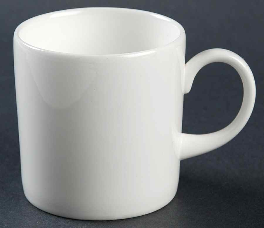 Wedgwood White (Bone) Can Shape Demitasse Cup by Wedgwood-1