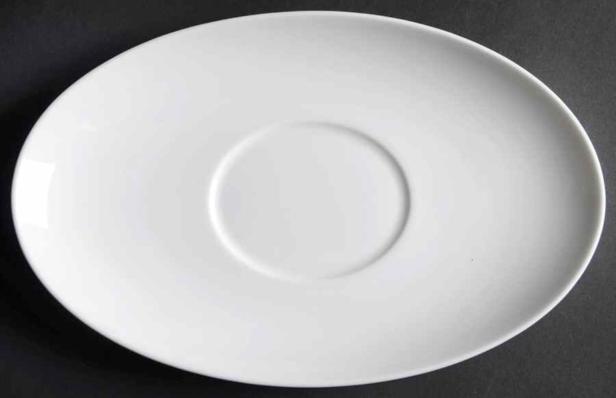 Wedgwood White (Bone) Underplate for Gravy Boat by Wedgwood-1