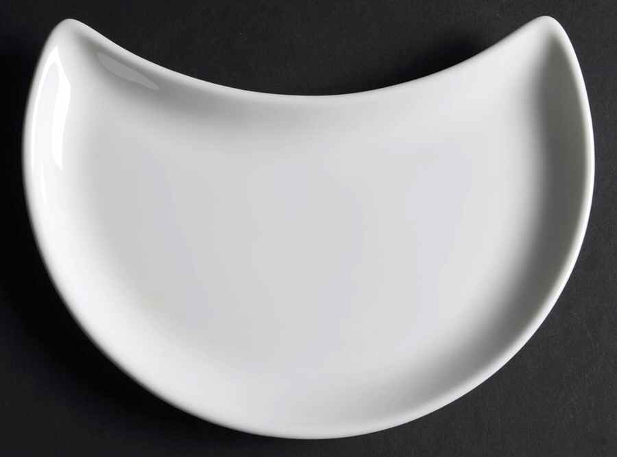 Wedgwood White (Bone) Crescent Salad Plate by Wedgwood-1